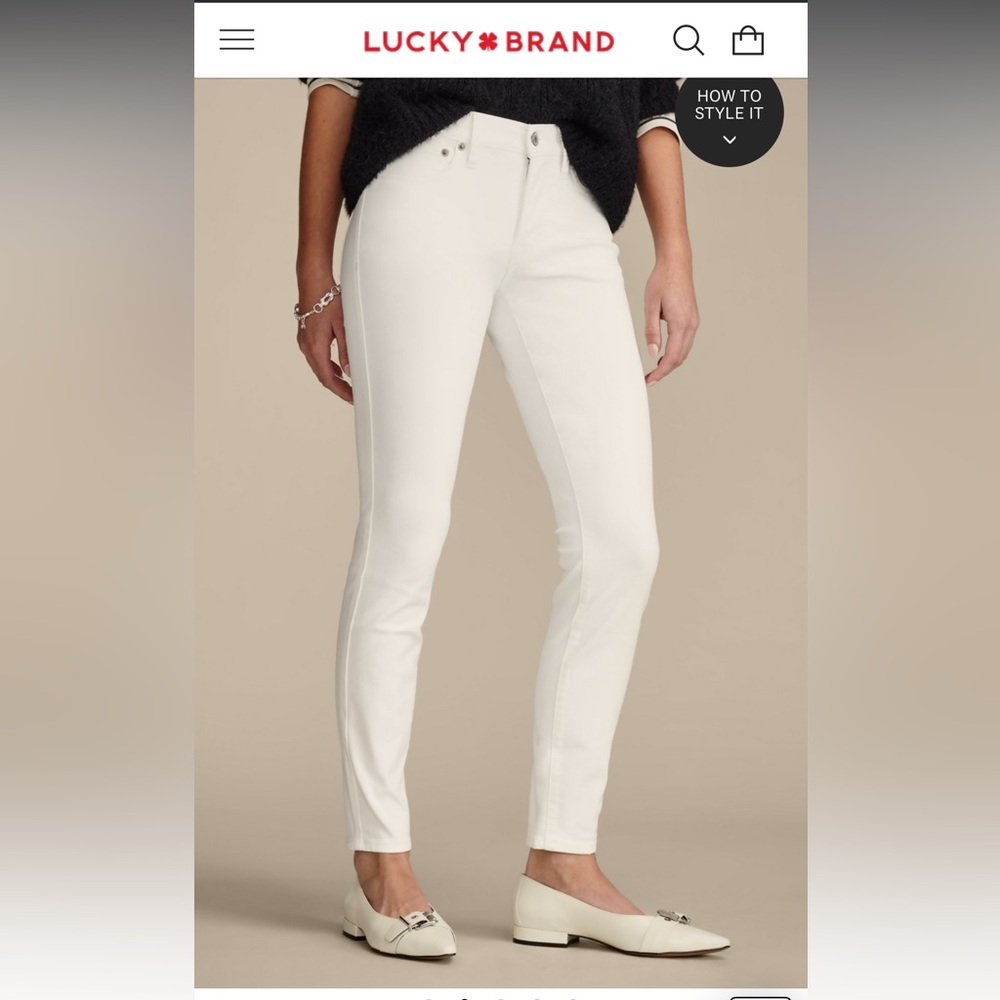 Lucky Brand White Ava Skinny Jean